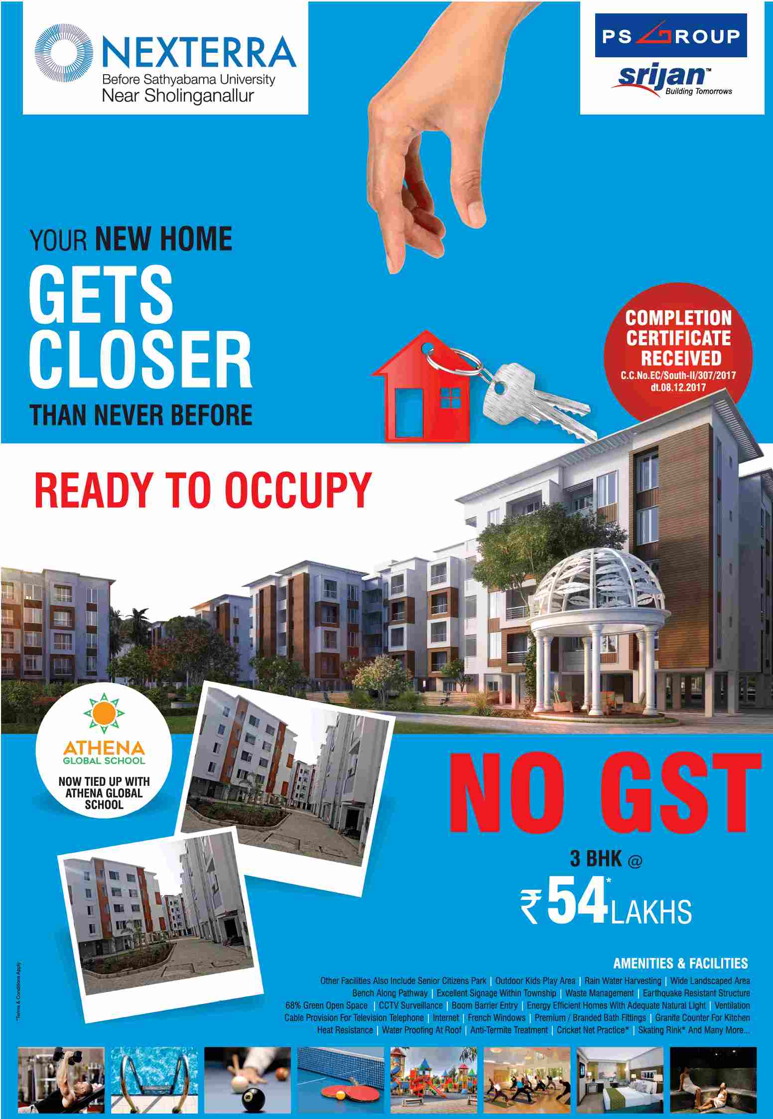 PS Srijan Nexterra is ready to occupy in Chennai